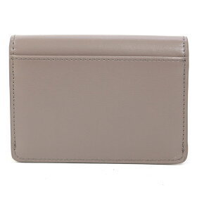 Celine Wallet Pebble Card Holder Case Gray Leather Calfskin Flap Triomphe